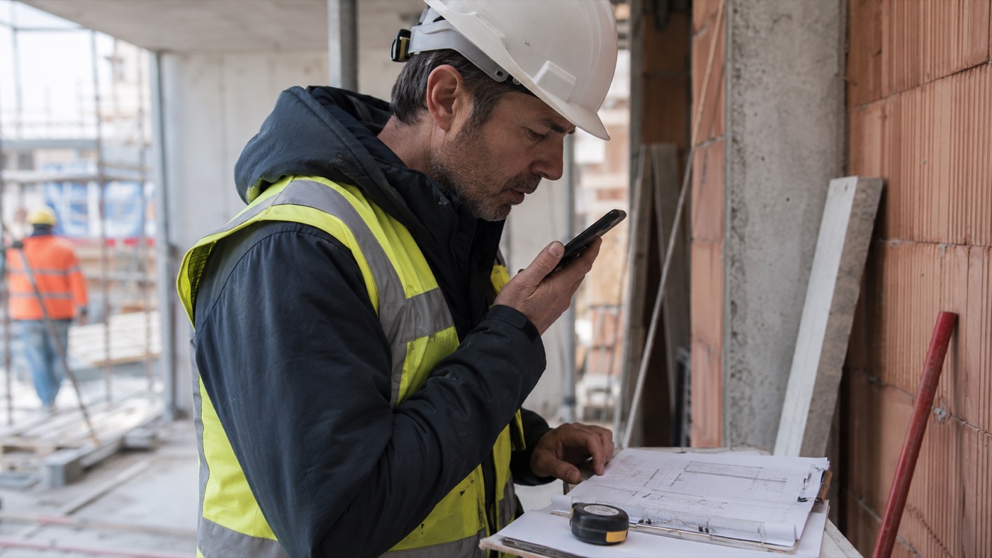 Inspection round across the construction site