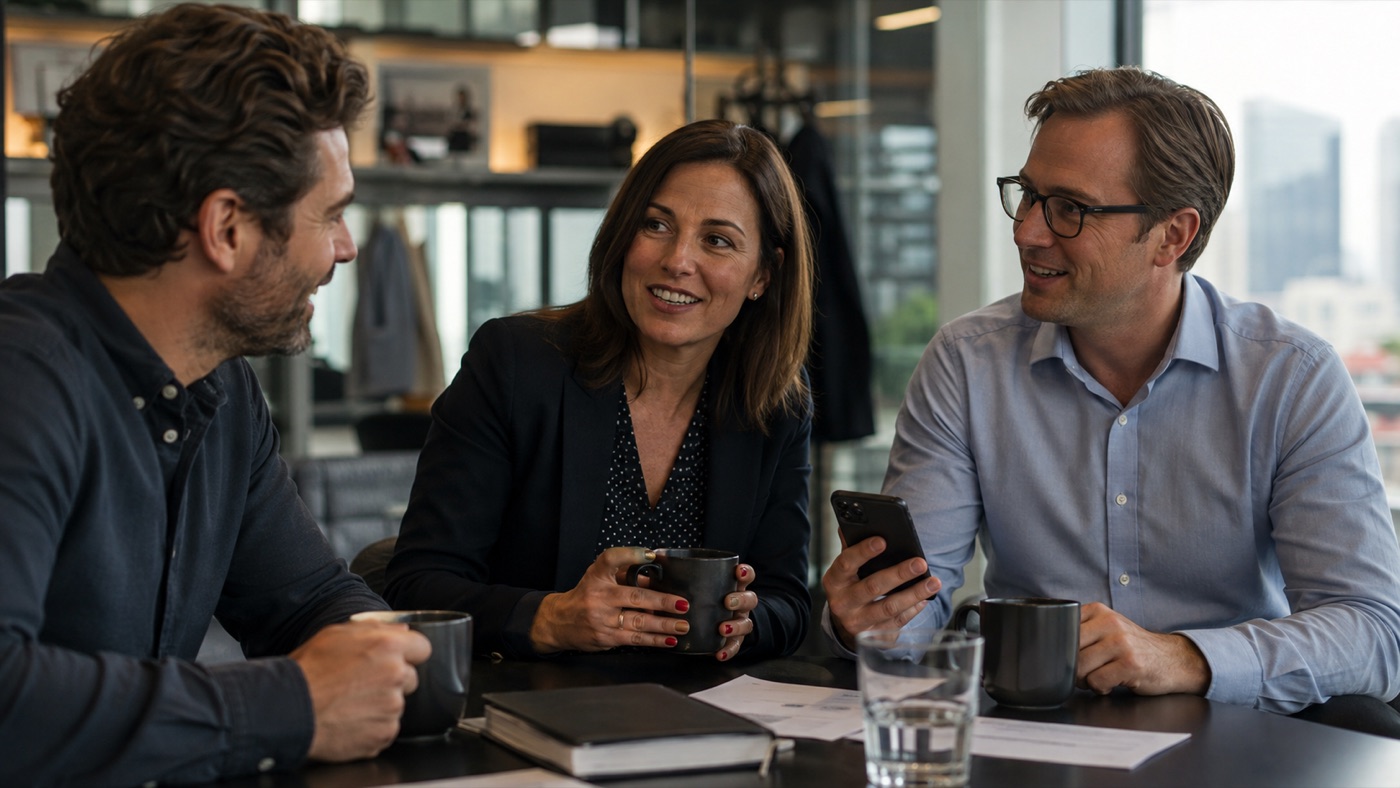The reports are ready after a day of client conversations